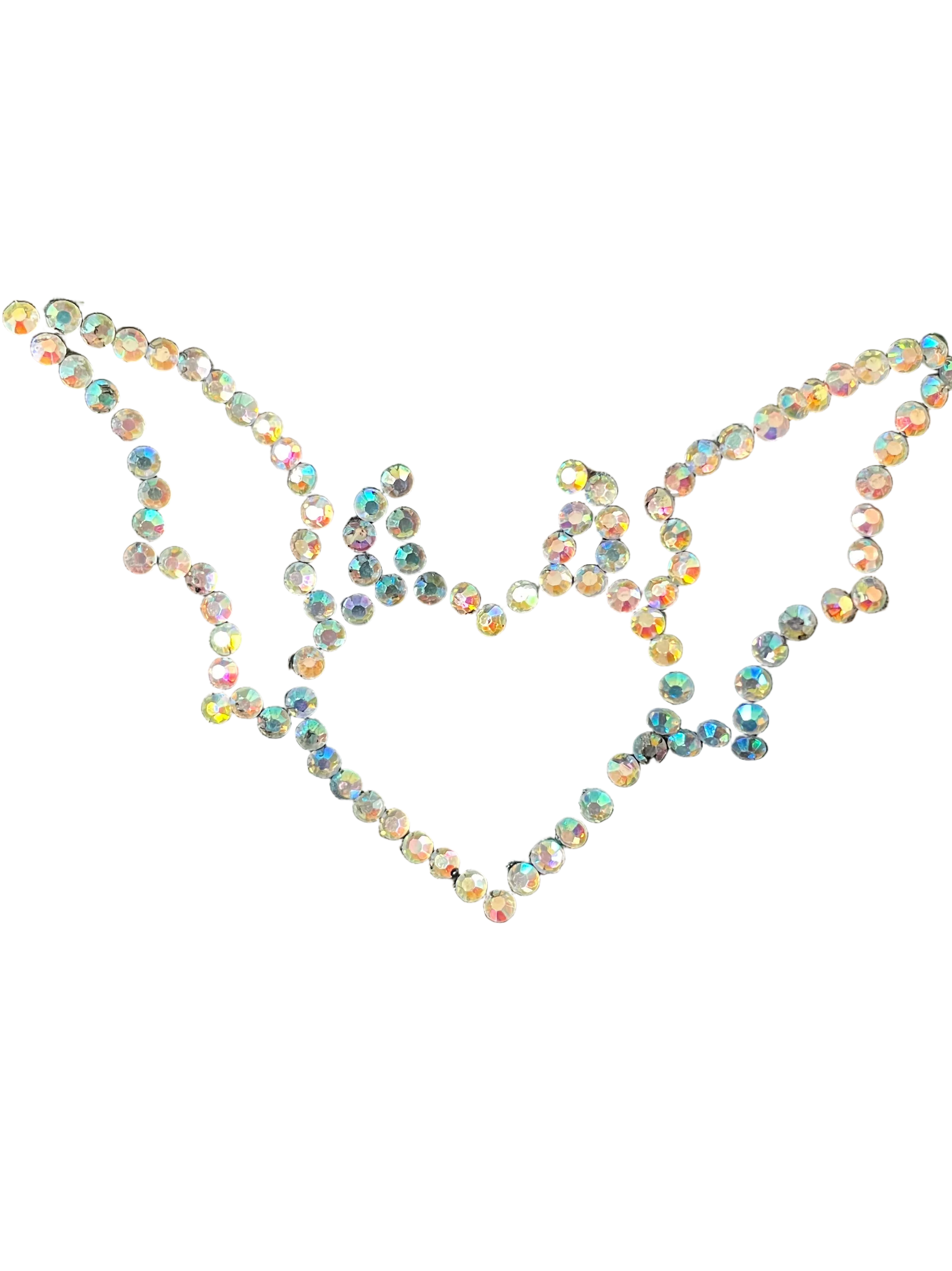 Devil Heart Rhinestone Bikini