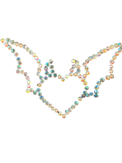 Devil Heart Rhinestone Bikini