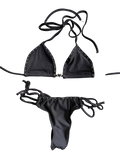 Devil Heart Rhinestone Bikini