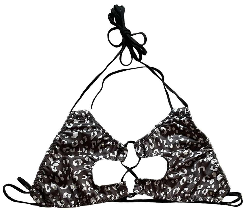 Cheetah Cross Bikini TOP
