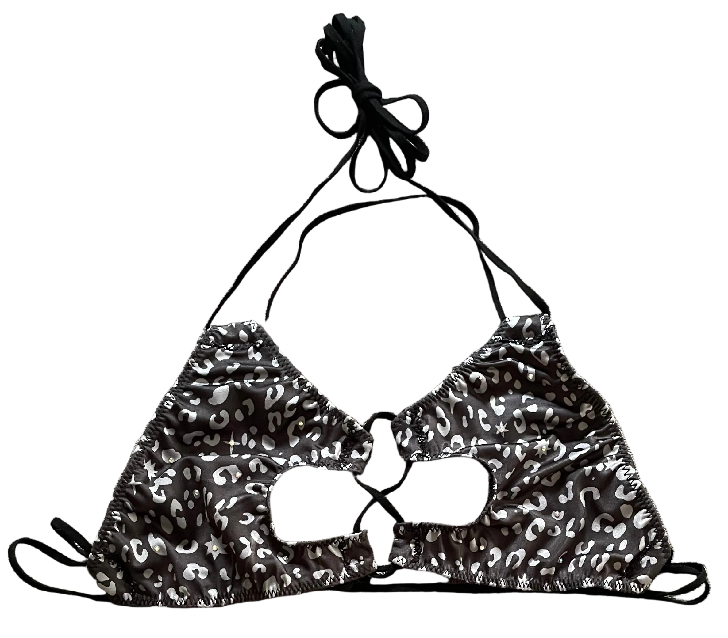 Cheetah Cross Bikini TOP