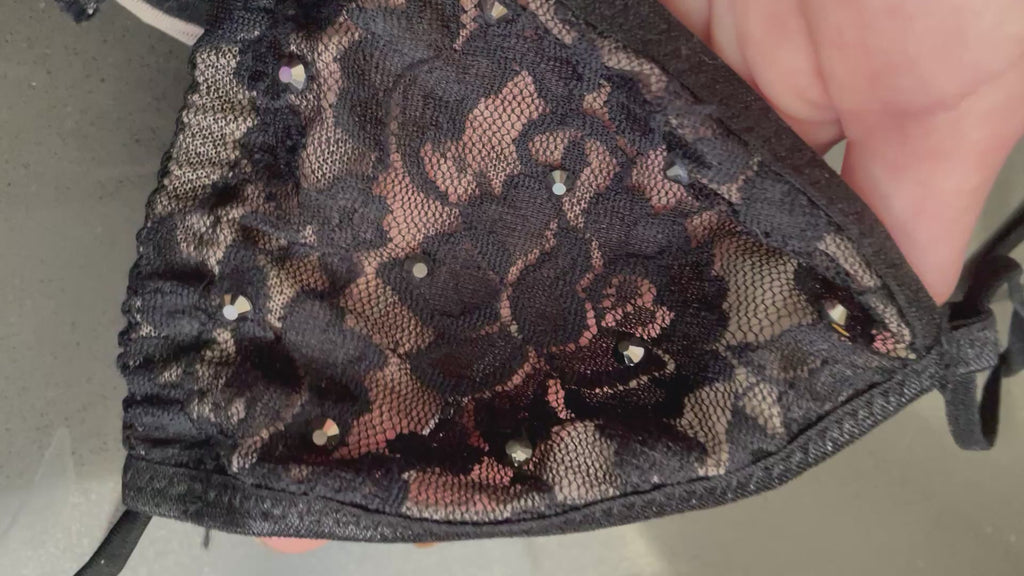 Black Lace Bikini Set