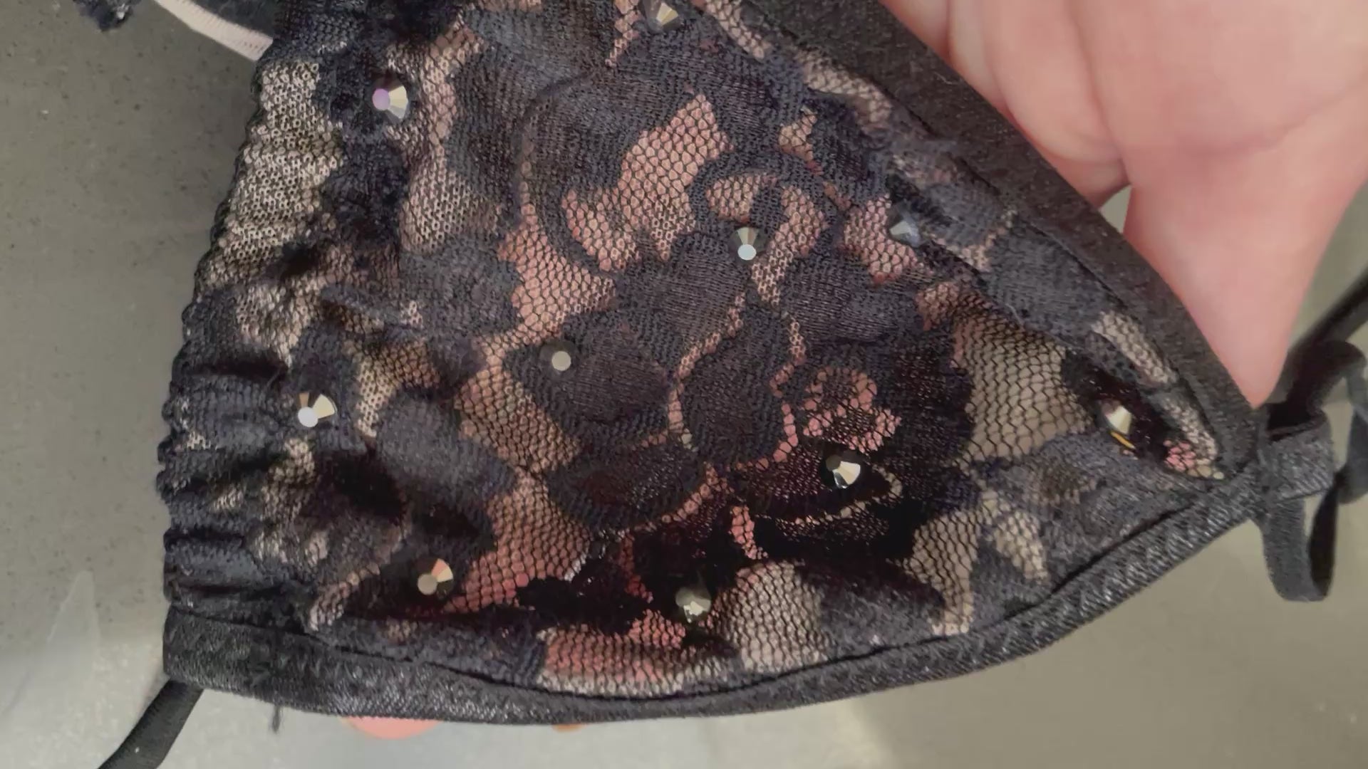 Black Lace Bikini Set